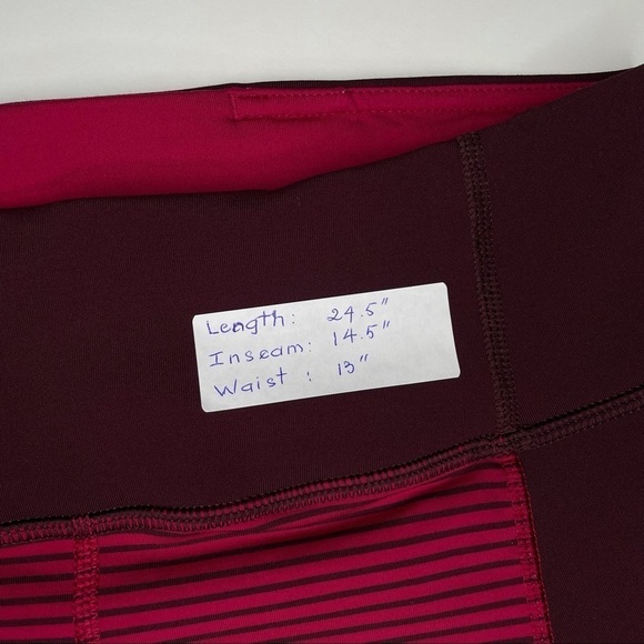 ❤️ LULULEMON 4 Red Cropped Leggings B11 - Picture 4 of 8